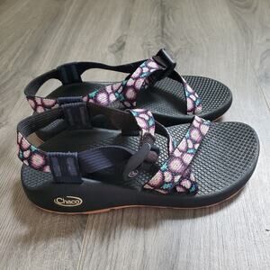 Chaco Z1 Classic Sandals Womens Size 6 Black Multicolor Strap Sport Hiking Shoes